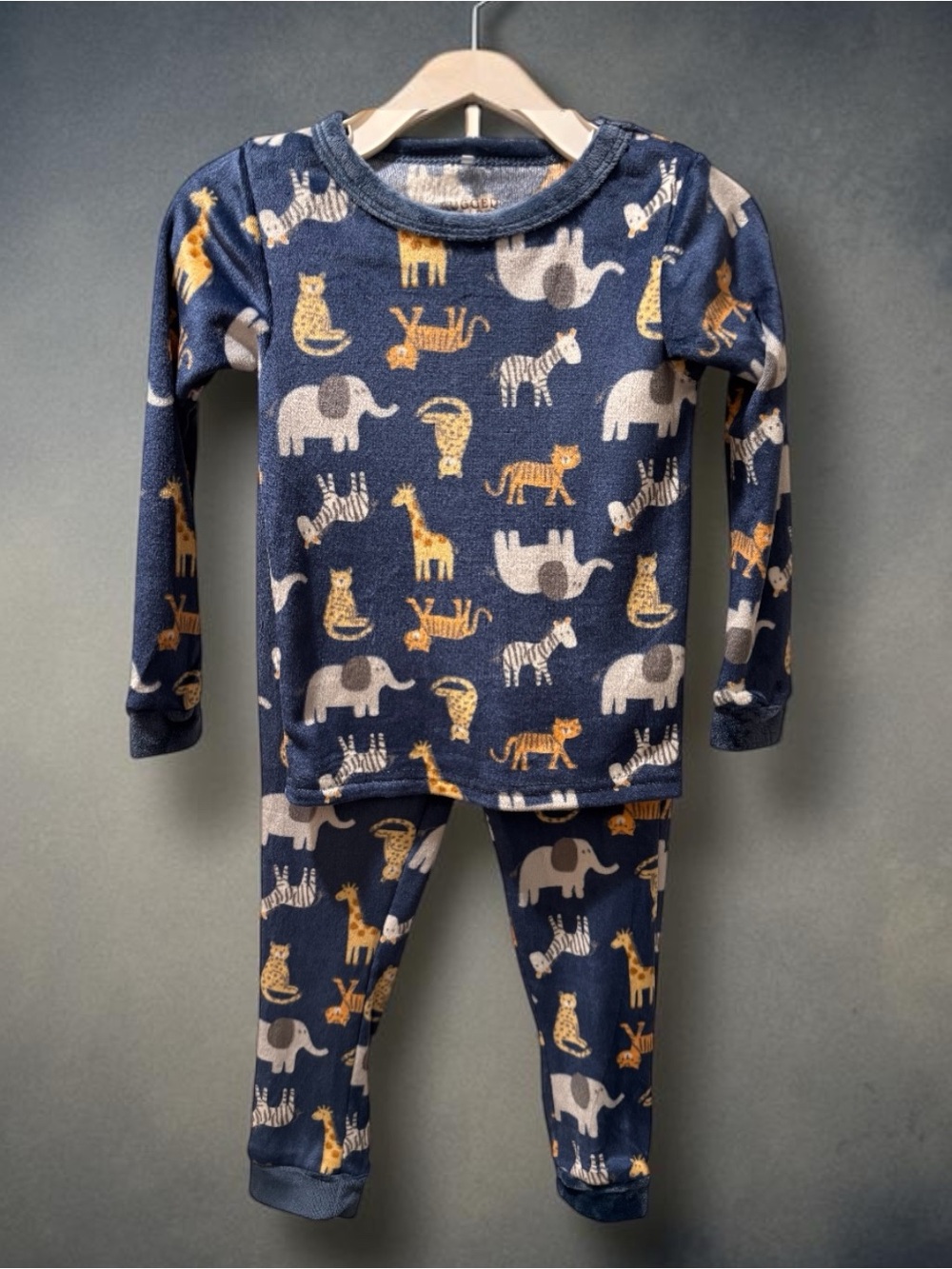 🎉 (2T) Rugged Bear Toddler Safari Animal 2PC Pajama Set